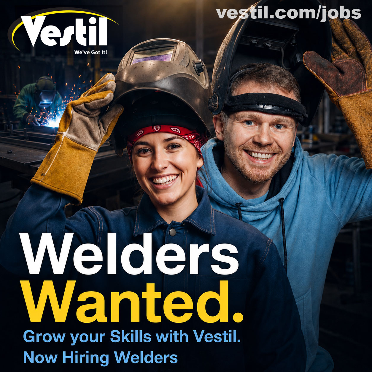 Vestil welder at work